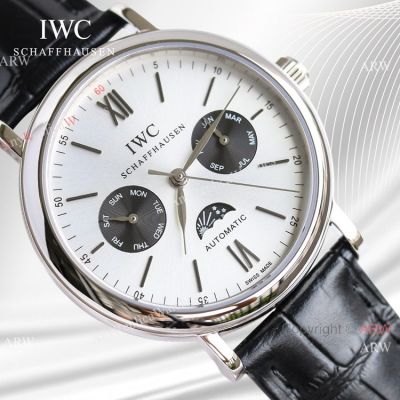 Swiss Copy IWC Portofino Annual Calendar 40mm Watch Panda Dial